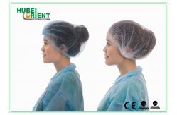 China Disposable Soft Non-Woven Polypropylene Head Cover With Double Elastic supplier