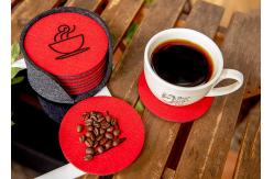China Home Decor Double Sided Absorbent Felt Drink Coasters supplier