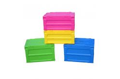 China Logo Printing Non - Toxic Collapsible Plastic Containers American Standard Sizes supplier
