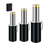 600mm Height Hydraulic Retractable Bollards Barriers With Chromeplate Guide Rail for sale