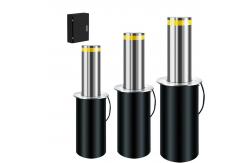 China 600mm Height Hydraulic Retractable Bollards Barriers With Chromeplate Guide Rail supplier