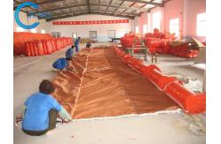 China Intertidal Floating Oil Boom Fence Absorbent Flat Foam PVC  Fabric supplier