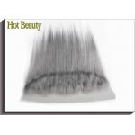 Silver Grey Swiss Lace Human Hair Lace Closure With 130% Density for sale