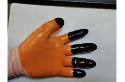 China 13G Double Dip Nitrile Coated Work Gloves For Heavy Work supplier