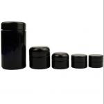 Leakproof Glass Black Cosmetic Jars 8.8oz 35oz for sale