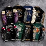 Manufacturer Varsity Wholesale High Quality Letterman Jacket Men Custom Vintage Streetwear Winter Blank Varsities Button Jacket for sale
