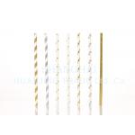 Disposable Metallic Paper Straws With Food Safe Ink Non Toxic And Harmless for sale