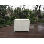 Resin Wicker Storage Box , Aluminum Frame White Rattan Cabinet for sale