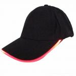 Pure Cotton Six Panel Baseball Caps With Led Lights Built In Flat Or Curved Visor for sale