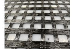China Biaxial PES Woven Coated Polyester Geogrid For Railway Foundation Reinforcement supplier