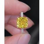 Yellow Diamond Lab Grown Diamond Rings Engagement Wedding Ring for sale