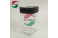 China Wide Mouth Square Transparent PET Bottles , Clear Pet Jars Oatmeal Can supplier