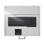 1U Rack Mount Keyboard Drawer With Touchpad Industrial Keyboard