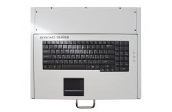 China 1U Rack Mount Keyboard Drawer With Touchpad Industrial Keyboard supplier