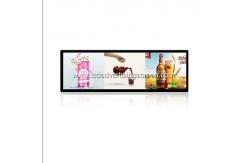 China Stretched Bar LCD Display Digital Shelf Edge Bus Advertising Screen 24 Inch supplier