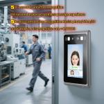 8 Inch Biometric Facial Recognition System Face Reader Attendance Machine 2GB RAM