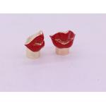 Rose Red Plated lips Shape Perfume Bottle Caps Anti corrosive for sale