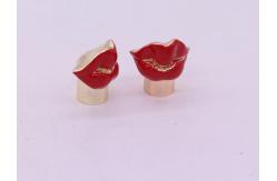 China Rose Red Plated lips Shape Perfume Bottle Caps Anti corrosive supplier