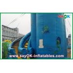 Toddler Bounce House Customized Blue PVC Inflatable Bounce House / Inflatable Slide for sale