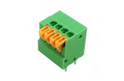 China PA66 Housing 2.54mm Pitch PCB Screwless Terminal Block supplier