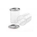 Heat Protection Clear Plastic Cylinder PET Easy Open Lid Canned Package for sale