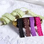 Eco-friendly Folded Polyester Skirt Edge Woven Ribbon Bow for DIY Hair Accessories and Gift Box Packaging for sale