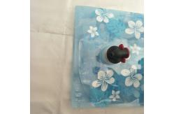China Custom Blue Printing Vertical Liquid Water Packaging Bag Leakproof SGS supplier
