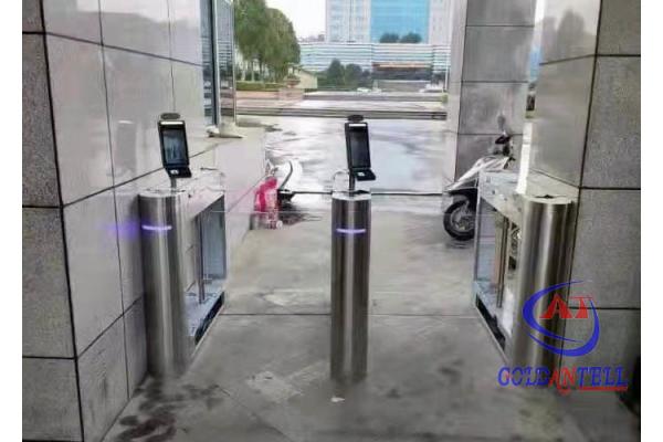 Waterproof Security Tripod Turnstile Gate Standalone Face Recognition For Library