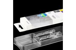 China Clear PET Plastic Clamshell Packing USB Data Cable Box Custom Crystal Clear supplier