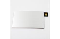 China Silver Metal 2.0 Credit Card USB Sticks 16GB 32GB ROSH Approved supplier