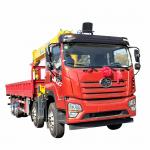 FAW 8*4   Cargo Truck  With  14 Tons  X CMG Crane   Lorry Crane     Delivery Truck with Crane for sale