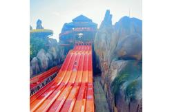 China Fiberglass Rainbow Water Slide Muti Player Commercial Pool Slides supplier
