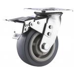 4 5 6 8 Trolley Castor Wheels Heavy Duty Wear Resistant Thermoplastic Rubber Casters for sale