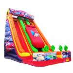 Racing Car Children Fun Park Inflatable big Slide For Rentals for sale