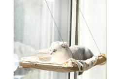 China 100% Cotton Cat Window Hammock Space Saving With Suction Cup supplier