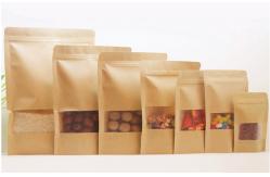 China Food grade customized Kraft Paper Packaging with clear window , FDA / SGS supplier