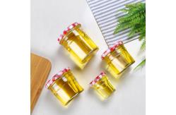 China Customer Design Glass Jam Jar Vacuum For Honey Screw Lid Round Shaped supplier