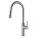 Brushed Nickel Kitchen Water Faucets IPX5 Fold Down Kitchen Tap for sale