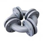 PTFE Lined carbon steel  Flanged tee Customed pipe fittings for sale