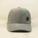 Bsci Plush Adults 6 Panel Baseball Cap With Leather Patch ODM OEM for sale