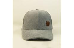 China Bsci Polyester Plush 6 Panel Baseball Cap With Leather Patch Custom Logo supplier