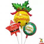 Wholesal New 2023 Christmas Hat Bell Gift Box Aluminum Film Balloon  Merry Christmas Party Event Background Decoration for sale