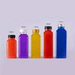 Square Plastic Beverage Bottles 16 Oz Juice With Caps For Coffee Smoothies Juice for sale