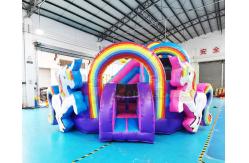 China EN71 Mini Unicorn Bouncy Castle Inflatable Bouncer Slide supplier