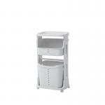Reusable High 79cm 2 Tier Plastic Laundry Basket With Wheels