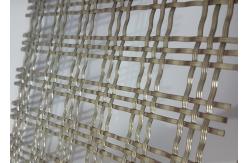 China Furniture Cabinetry Designs Architectural Metal Mesh Weaved With 1.2x3.5mm Wire supplier