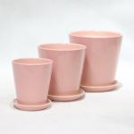 Glossy Glazed Decorative Flower Ceramic Pots Easy Cleaning