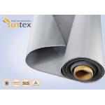 Silver Grey Fiberglass Fire Resistant Welding Blanket Silicon Rubber Colored Fiberglass Cloth for sale