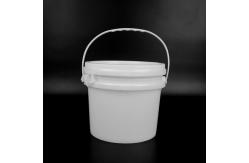 China 1 Gallon 19*17*17.2cm Round Plastic Bucket White With Plastic Handle supplier