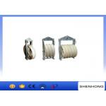 Stringing Wire Rope Drive Pulley Three Nylon Wheel Bundled Conductor Pulley 3x660x100 mm for sale